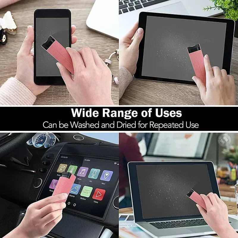 2-in-1 Bildschirmreinigungsset für Handy und PC – Mikrofaser-Tuch für die Reinigung von Macbook, iPhone, Samsung, Xiaomi und Tablets, Tragbares und effizientes Reinigungszubehör