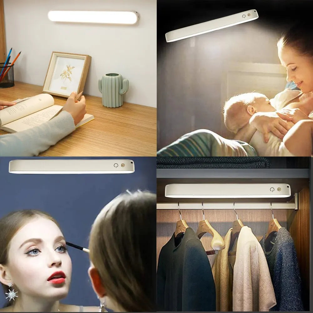 USB Wiederaufladbare LED Schreibtischlampe - Magnetische Dimmbare Tischlampe für Lesen, Büro und Schlafzimmer, Magnetische Lampe