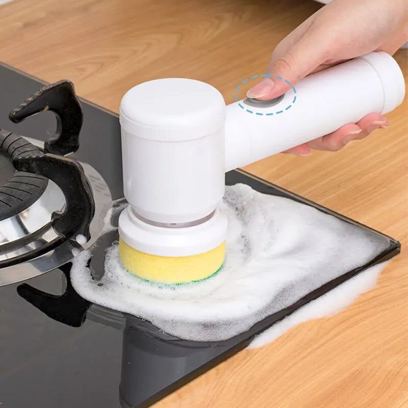 Kabelloser Handheld Power Scrubber – Multifunktionale Elektrische Reinigungsbürste für Küche und Badezimmer, Ideal für Geschirr, Töpfe und Pfannen