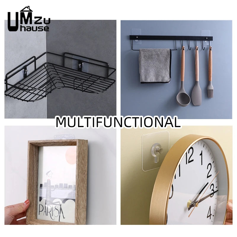 10 Stück Selbstklebende Haken mit Muttern – Wandmontage für Fotos, Regale und Deko, ohne Bohren, ideal für Küche und Badezimmer