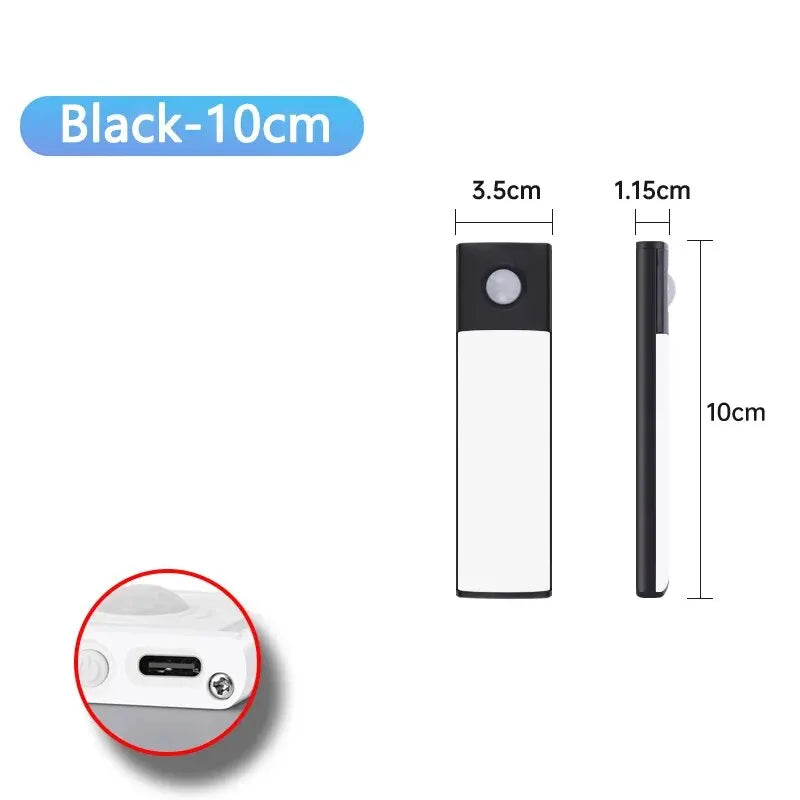 LED Schranklicht mit Bewegungsmelder – USB Type-C wiederaufladbar, Auto-On/Off, Verschiedene Längen für Küche & Kleiderschrank