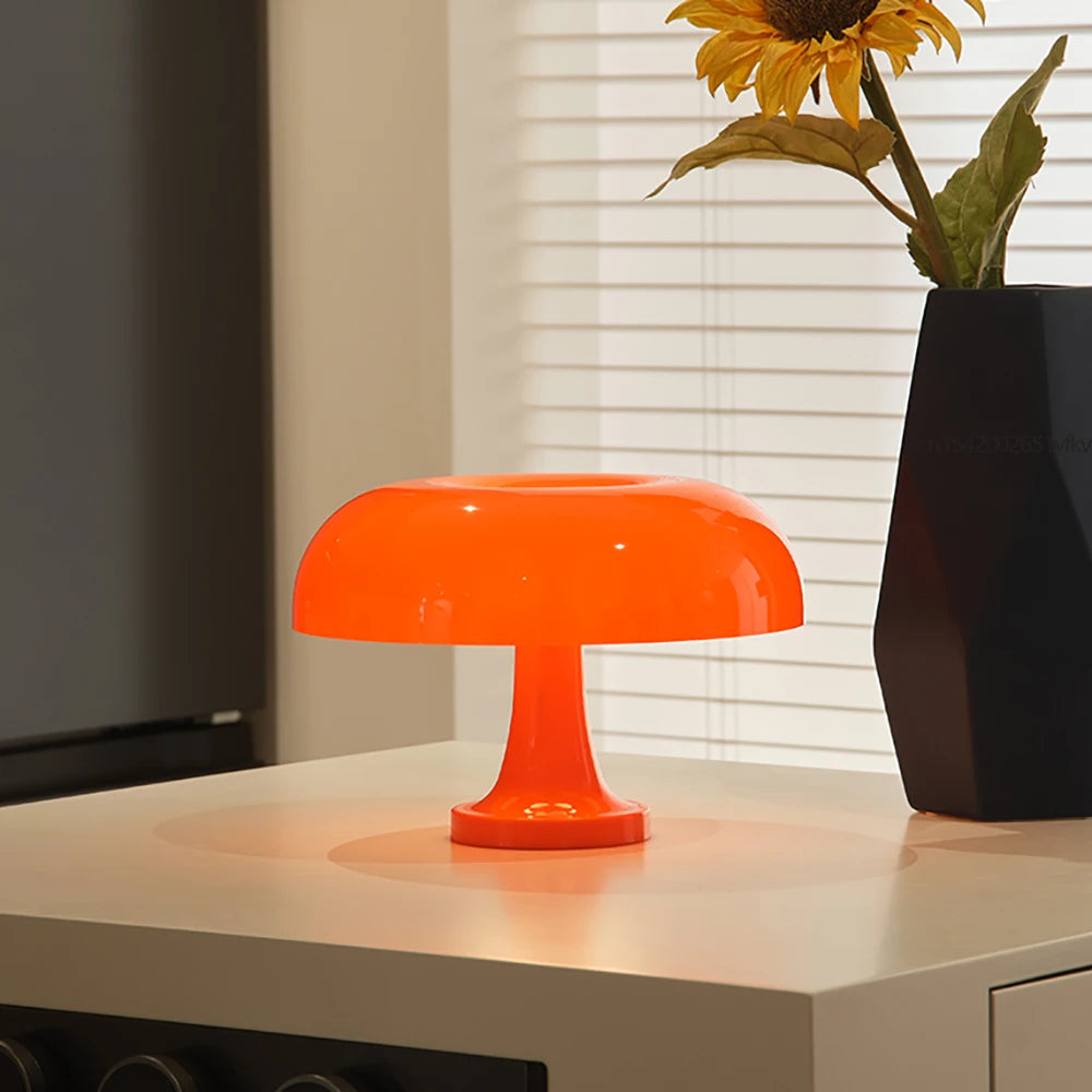 Klassische Dimmbare Pilz-Tischlampe – Modernes Bauhaus-Design für eine Stilvolle Schlafzimmeratmosphäre mit LED-Lichtquelle
