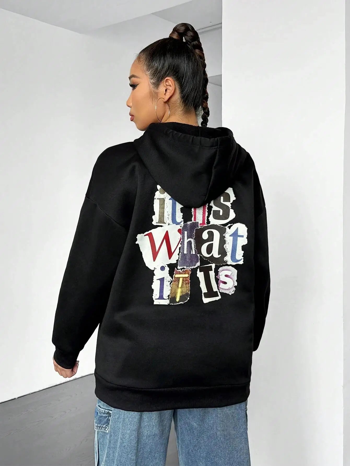 Harajuku Damen Oversize Sweatshirts - Vintage Fleece Hoodie, Herbstmode, Weich und Bequem
