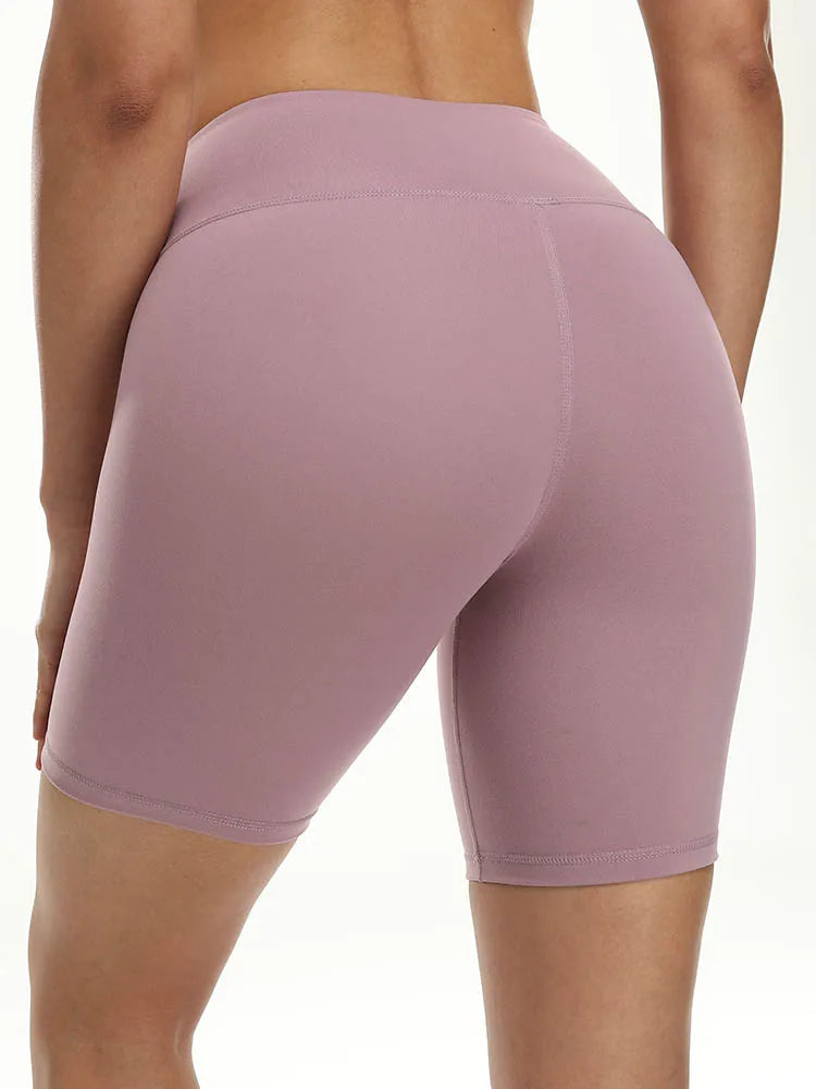 Hochwertige Gym Shorts für Damen – 14 Farben, Skinny Stretch, hohe Taille, einfarbig, ideal für Fitness und Sport
