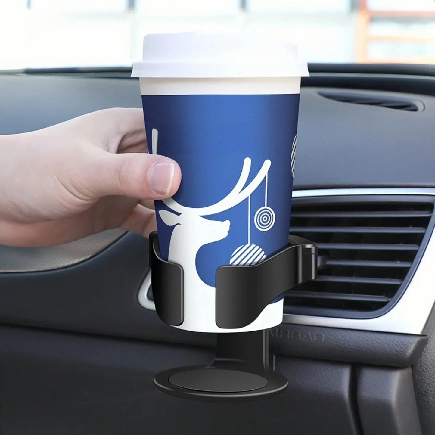 Auto-Lüftungsschlitz-Getränkehalter – Multifunktionaler Flaschen- und Becherhalter mit integriertem Aschenbecher für Wasserflaschen und Kaffeetassen