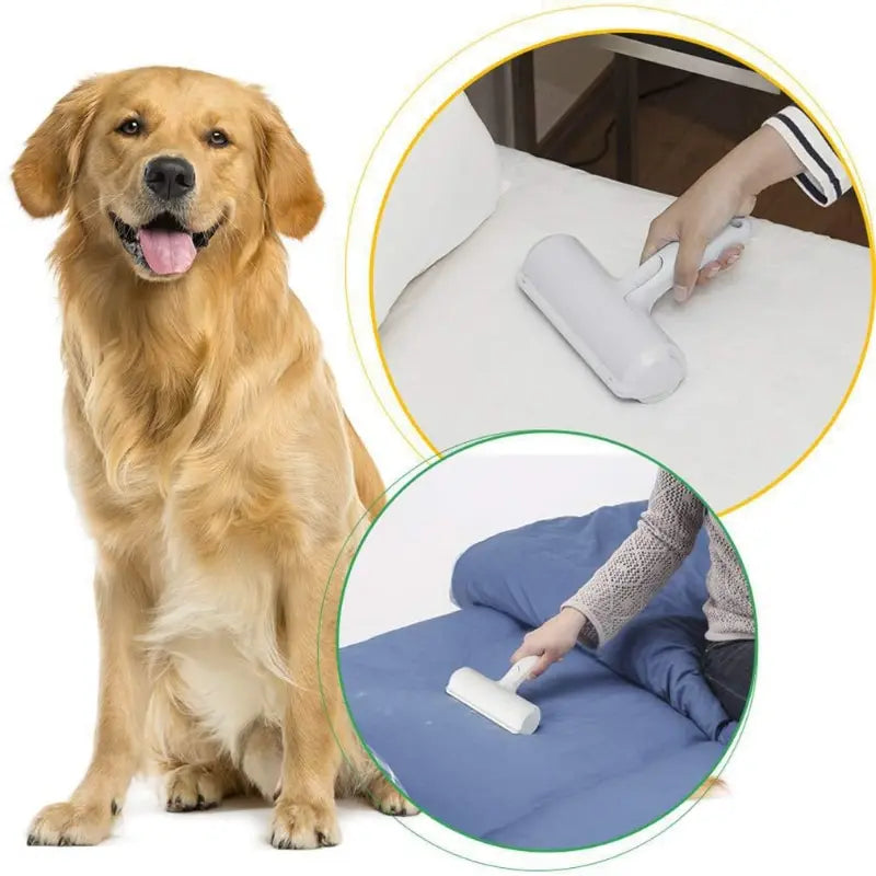 Selbstreinigender Haustierhaarentferner – Einhand-Bedienung für Hunde und Katzenhaare, Lint-Roller für Polster und Kleidung