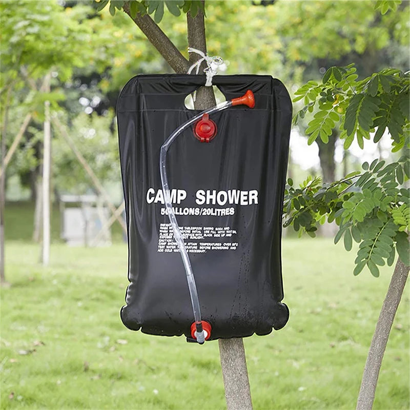 Kompakte 20L Solar-Dusch-Tasche – Faltbare Outdoor-Wassertasche für Camping, Sonnenheizung für warmes Wasser, Ideal für Duschen und Poolnutzung