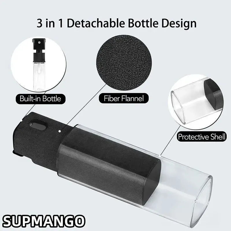2-in-1 Mikrofaser-Bildschirmreiniger Sprayflasche Set – Handy, iPad, Computer, Mikrofasertuch, iPhone-Reinigung, Brillen-Wischtücher