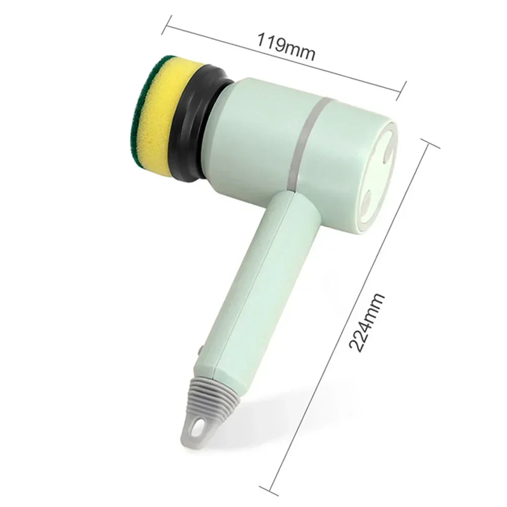 Automatische Elektrische Reinigungsbürste - Kabellose, USB Aufladbare Bürste für Küche und Bad, Rotationsbürste zum schnellen Reinigen