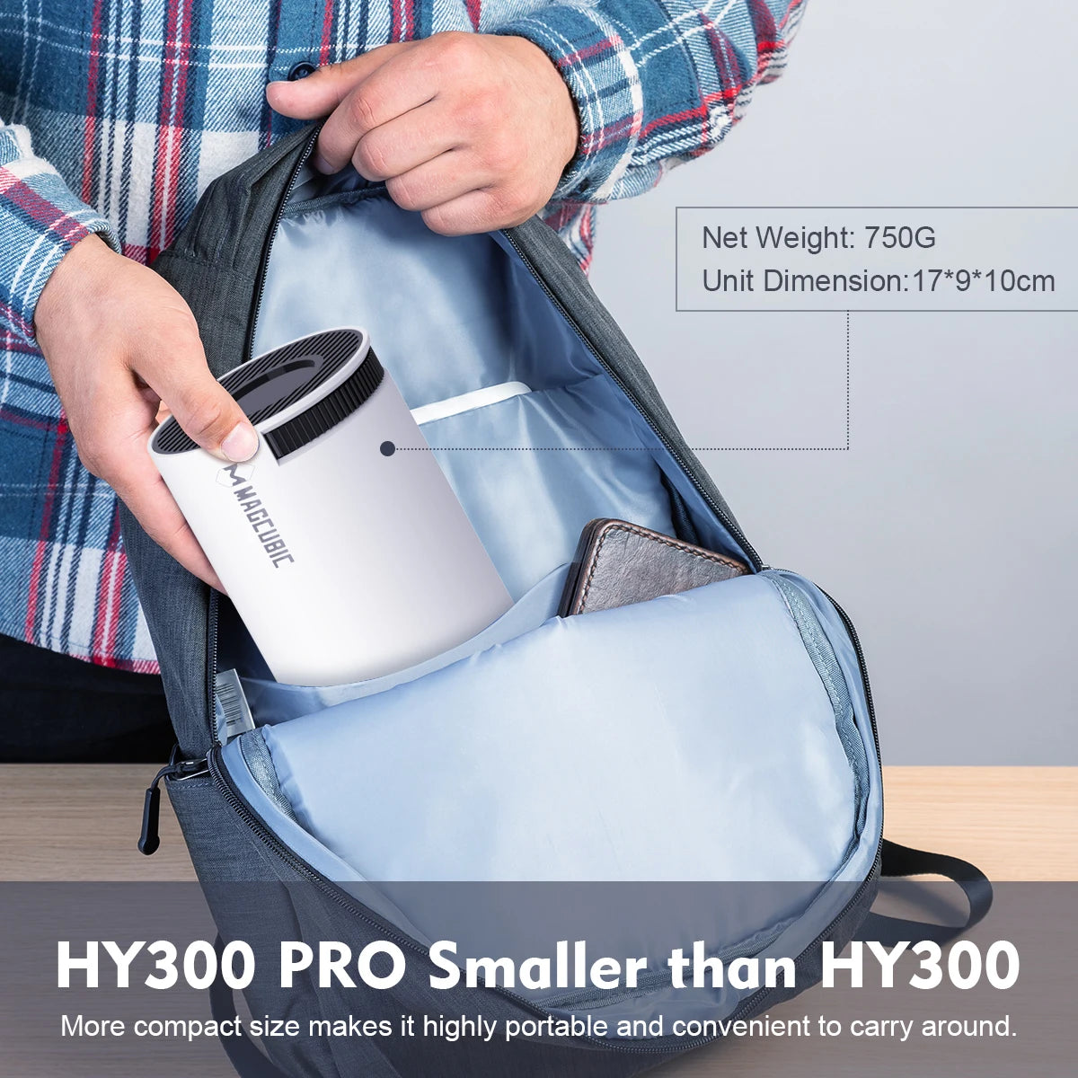 Magcubic HY300 PRO 4K Projektor mit Android 11 – Dual WiFi6, 260 ANSI Lumen, Allwinner H713, Bluetooth 5.0, 1080P Full HD, 1280x720P Heimkino & Outdoor Projektor