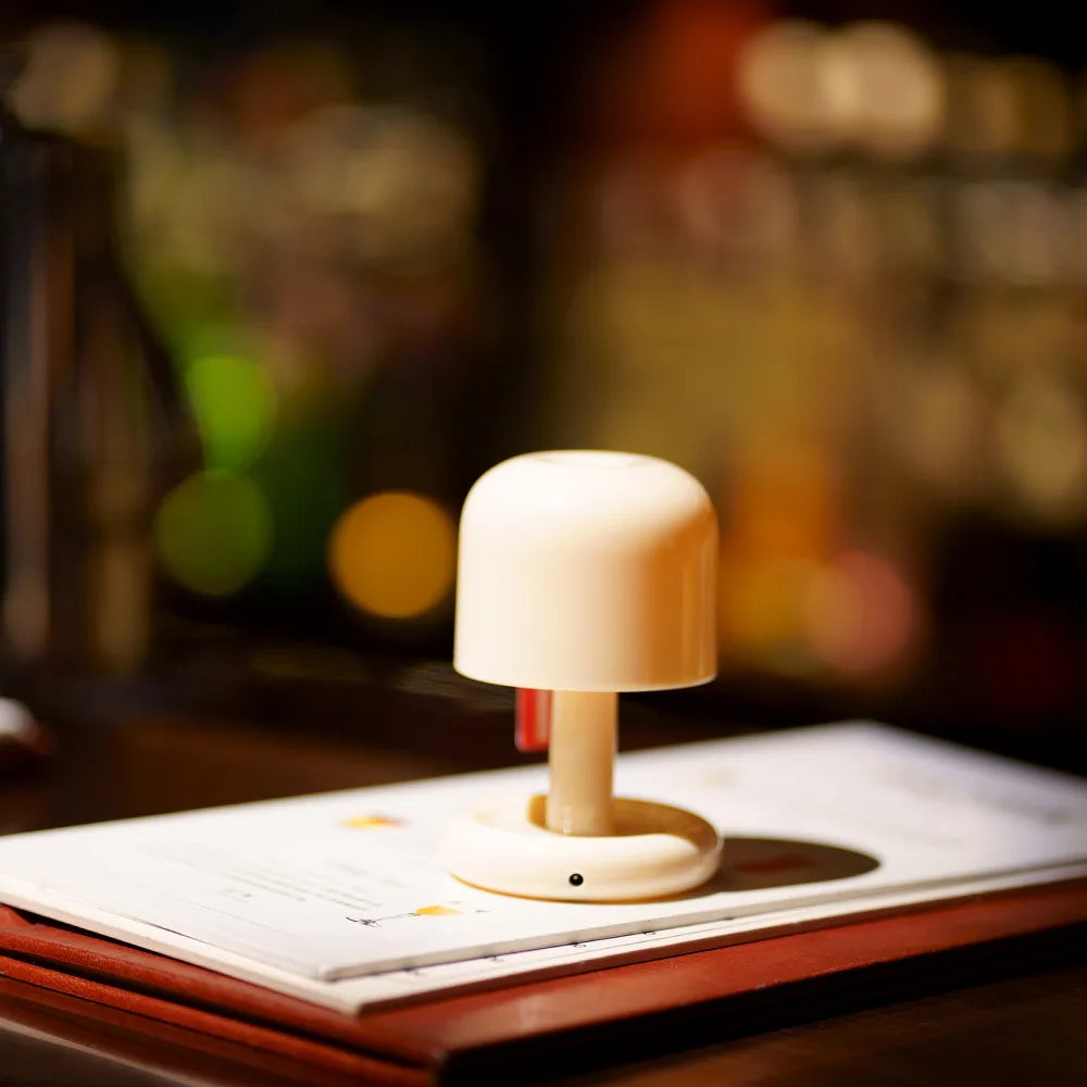 Kreative Mini-Pilzlampe mit Sonnenuntergangseffekt – USB-Aufladbare LED-Nachtlampe für stilvolle Beleuchtung im Schlafzimmer, Wohnzimmer oder Café