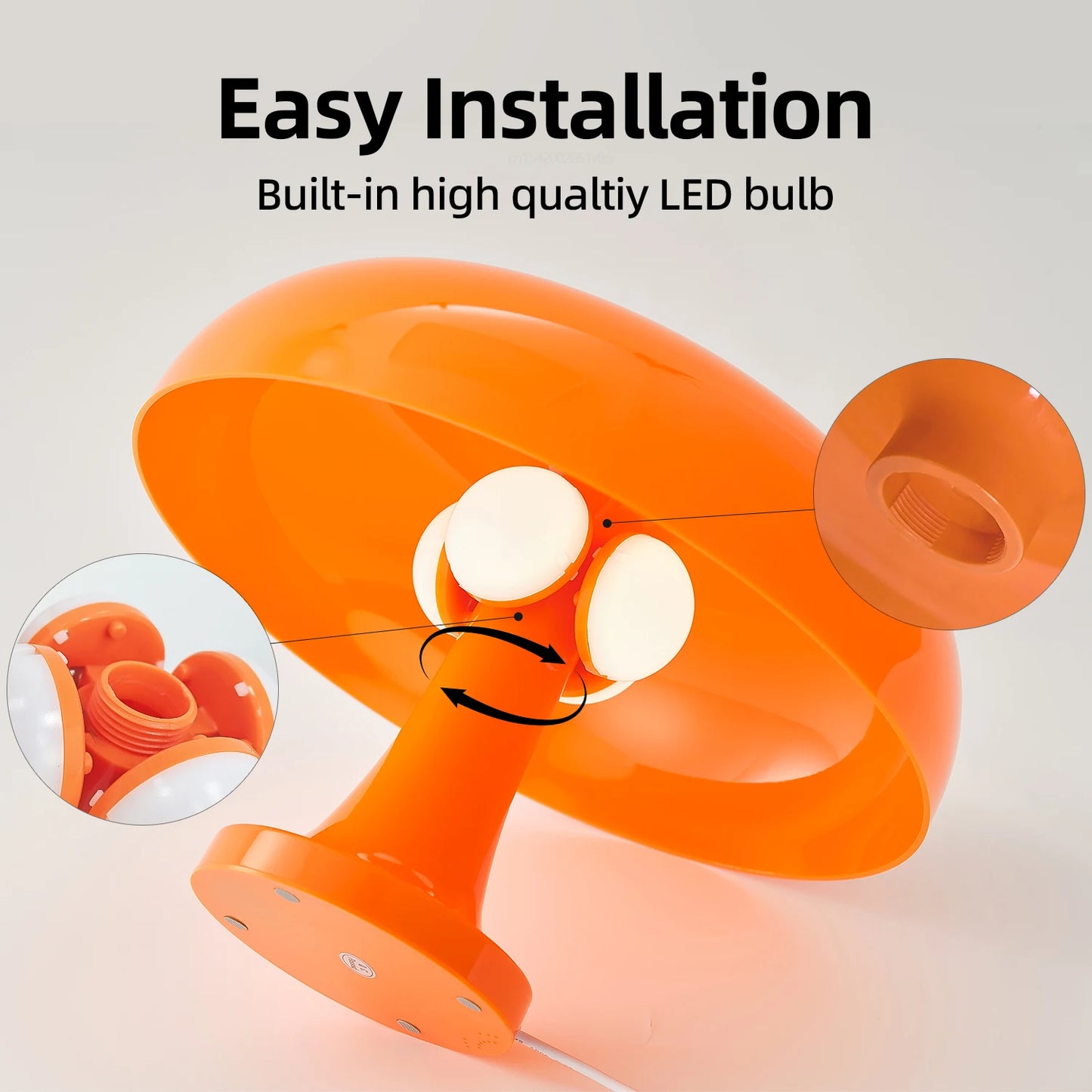 Klassische Dimmbare Pilz-Tischlampe – Modernes Bauhaus-Design für eine Stilvolle Schlafzimmeratmosphäre mit LED-Lichtquelle