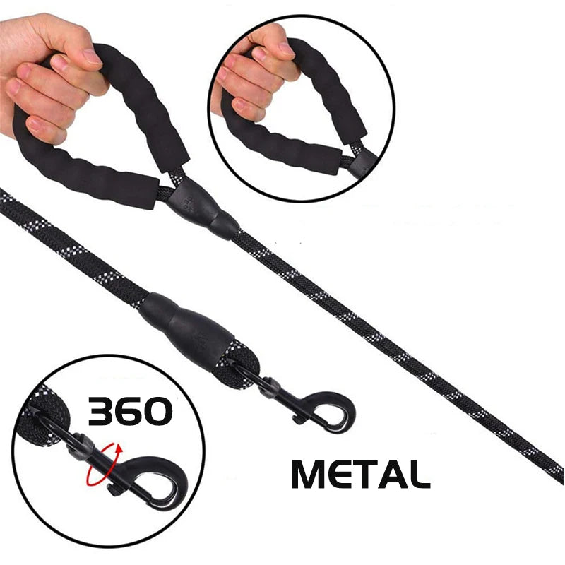 Extra Stabile Hundeleine mit Weichem Griff – 120/150/200/300 cm, Perfekt für Starke Hunde, Komfortabel & Sicher