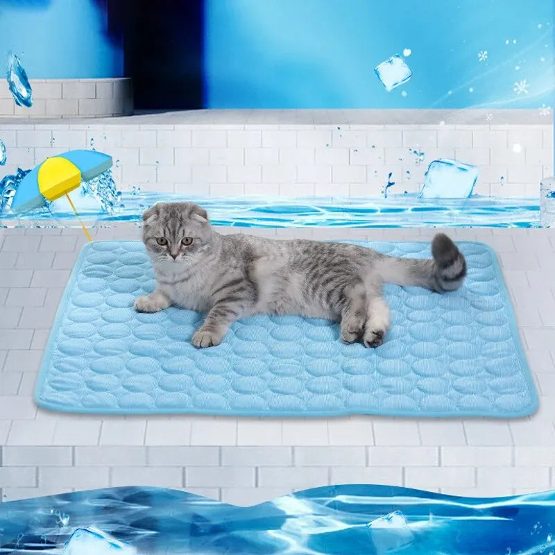 Kühlmatte für Haustiere – Sommerliche Eis-Matte mit Kühlfunktion für Katzen und Hunde, sorgt für angenehme Abkühlung auf dem Sofa und Bett