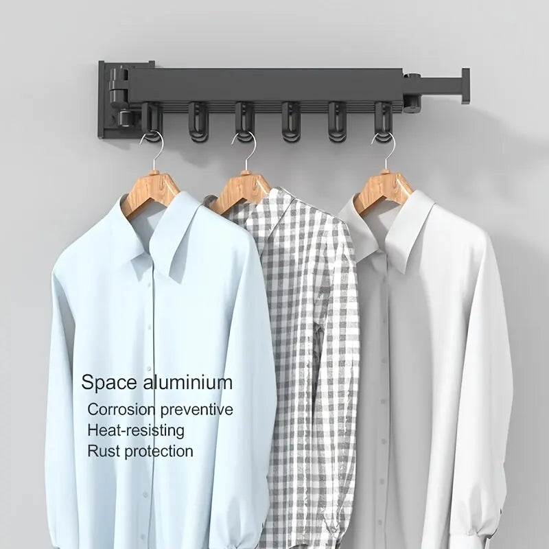 Faltbarer Wäschetrockner aus hochwertiger Aluminiumlegierung zur Wandmontage – Perfekte Lösung für Balkone, Schlafzimmer, Küchen und Wohnzimmer, Platzsparend und langlebig