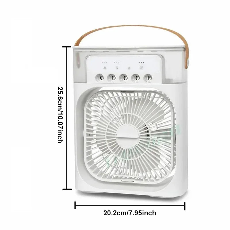 3-in-1 Luftbefeuchter, Ventilator und Klimaanlage – Kompakter Luftkühler mit drei Geschwindigkeitsstufen für Zuhause und Büro, Hydrokühlung, 2024 Modell, Multifunktionaler kühlender Luftbefeuchter
