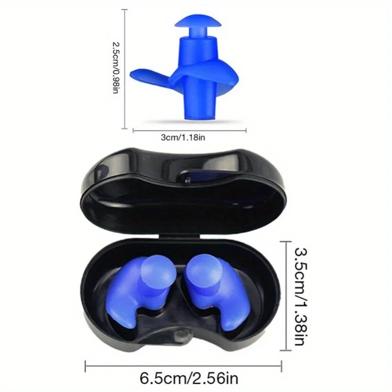2PCS Ohrstöpsel aus Silikon – Perfekt für Schwimmen, Tauchen, Surfen, Duschen und andere Wasseraktivitäten