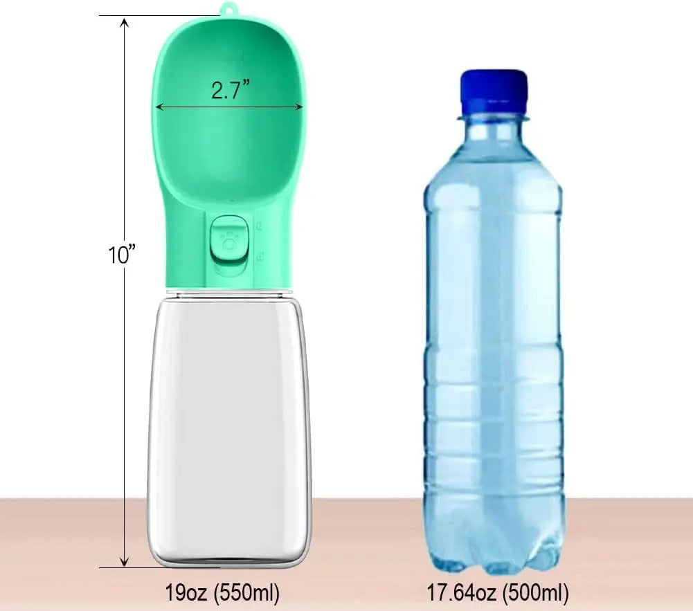 Tragbare Wasserflasche für Hunde und Katzen – Auslaufsichere Trinkflasche und Napf für Unterwegs, Ideal für Spaziergänge und Outdoor-Aktivitäten