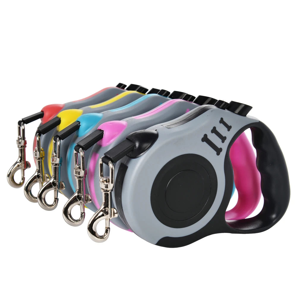 3M/5M Automatische Hundeleine für kleine Hunde & Katzen – Robuste Nylon-Ausziehleine für Spaziergänge, Wanderungen & Reisen