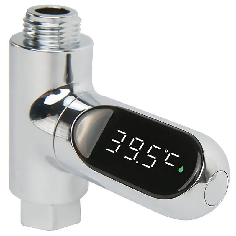 Duschthermometer mit LED-Display - 360° drehbar, 8-85℃, für Badezimmer und Babybad, Wassertemperatur-Monitor