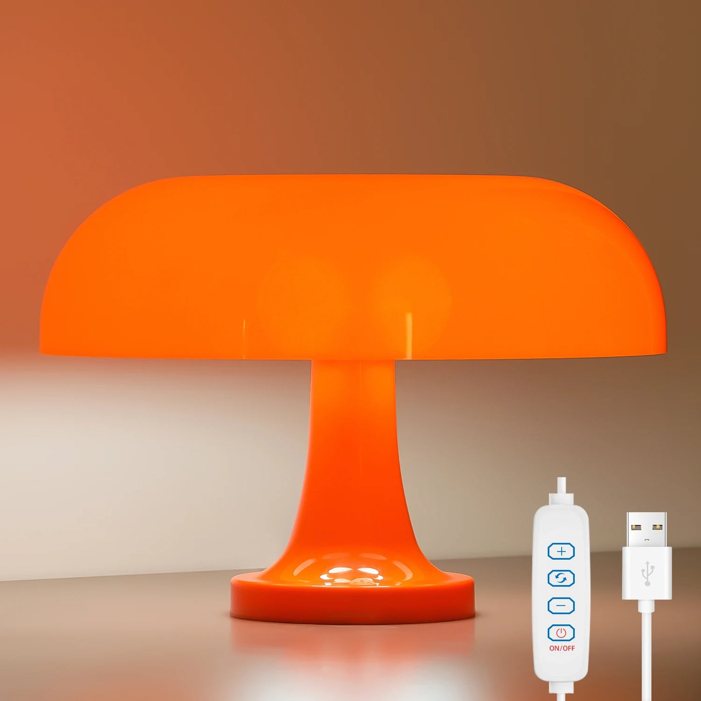 Klassische Dimmbare Pilz-Tischlampe – Modernes Bauhaus-Design für eine Stilvolle Schlafzimmeratmosphäre mit LED-Lichtquelle