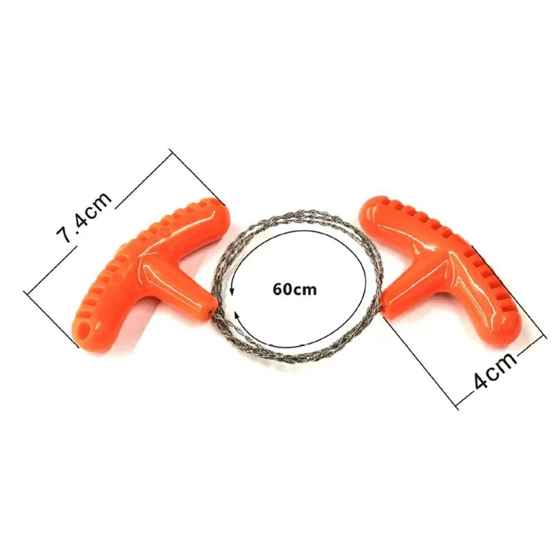 Kompakte Edelstahl-Drahtsäge mit Fingergriffen – Perfekt für Outdoor-Abenteuer und Überlebenstraining