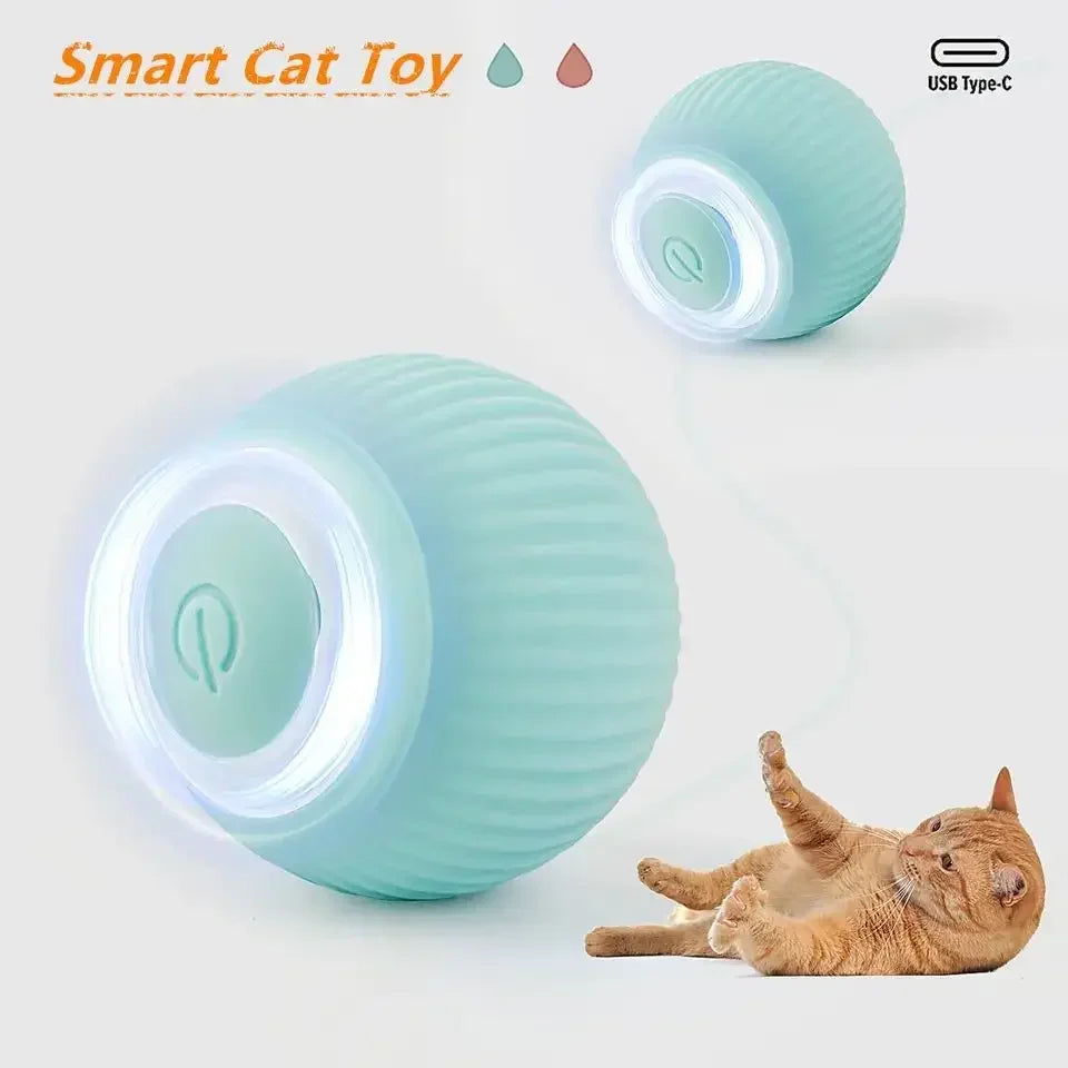 Smart Cat Rolling Ball – Wiederaufladbares, selbstbewegendes Spielzeug für interaktives Spielen mit Katzen, 2024