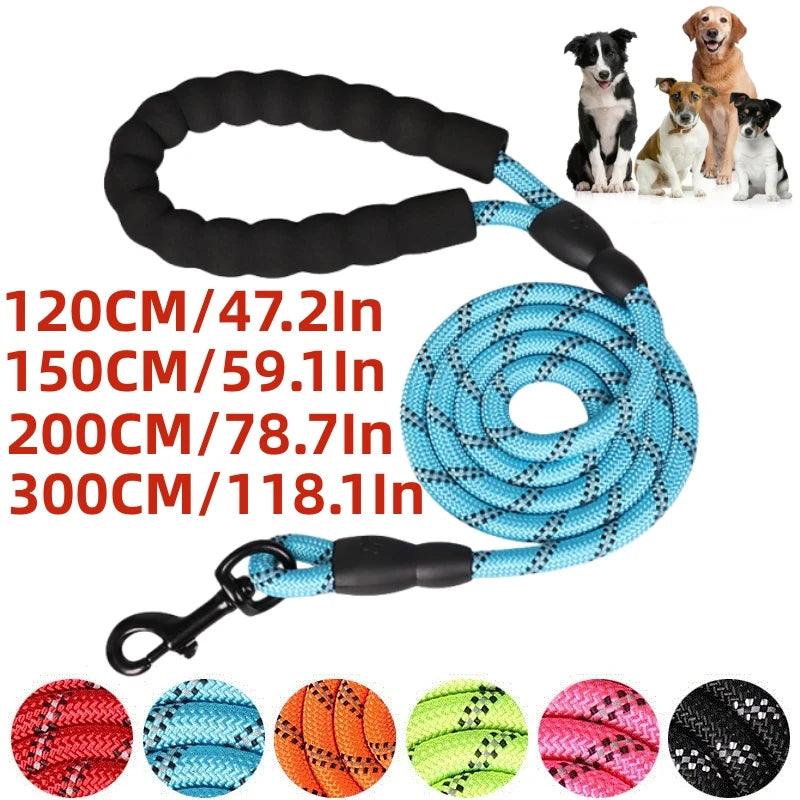 Extra Stabile Hundeleine mit Weichem Griff – 120/150/200/300 cm, Perfekt für Starke Hunde, Komfortabel & Sicher