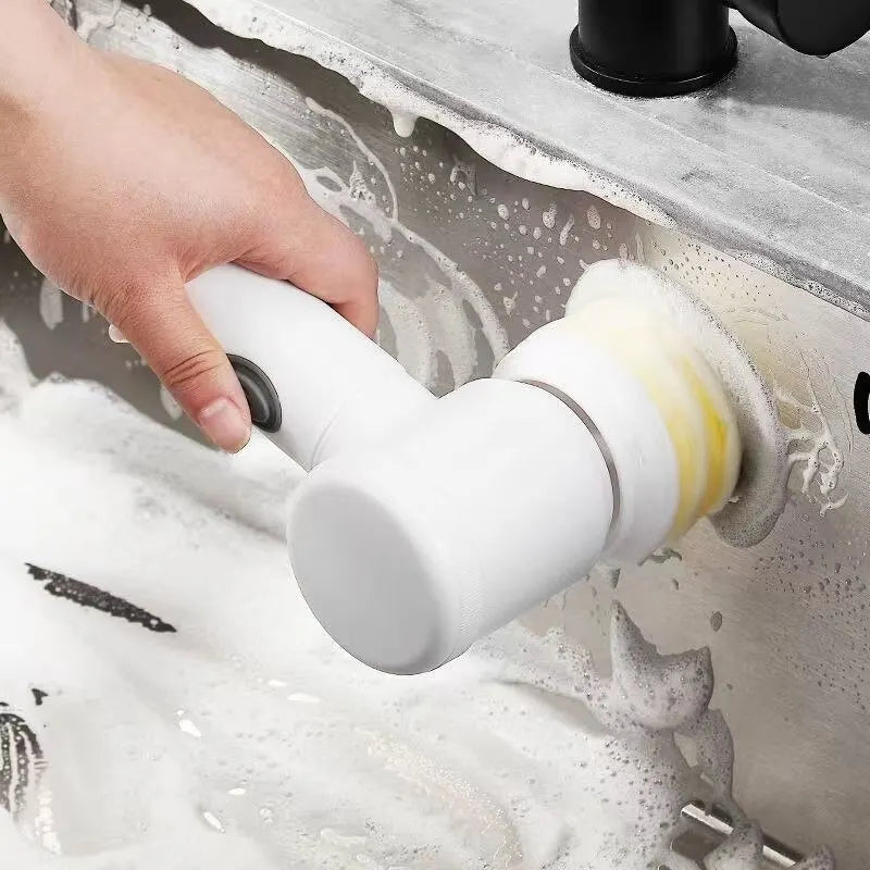 Kabelloser Handheld Power Scrubber – Multifunktionale Elektrische Reinigungsbürste für Küche und Badezimmer, Ideal für Geschirr, Töpfe und Pfannen