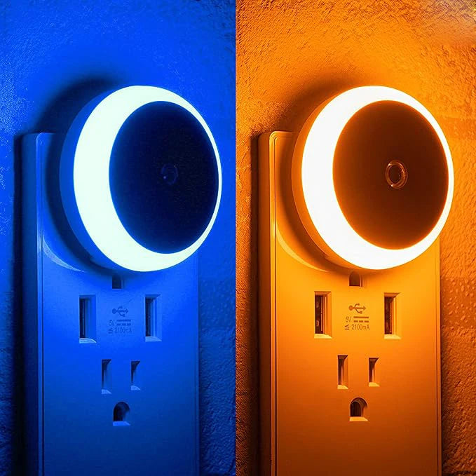 LED Nachtlicht mit Stecker – Dämmerungs- bis Morgendämmerungs-Sensor, Automatisch dimmend, Ideal für Badezimmer, Flur, Küche & Schlafzimmer