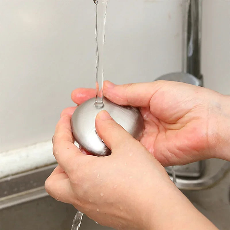 1 Stück Edelstahl Geruchsentferner Seife – Geruchsneutralisierende Handseife für Küche, ideal zum Entfernen von Knoblauch-, Fisch- und Zwiebelgerüchen – Deodoriser für hygienische Handreinigung ohne Chemikalien