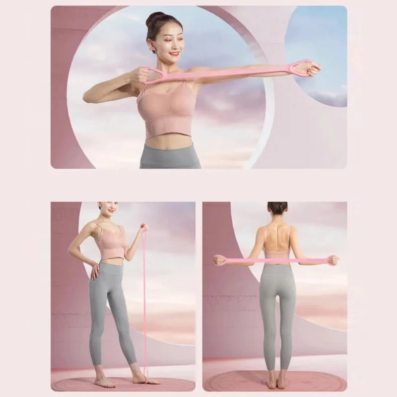 Elastisches 8-förmiges Widerstandsband – Perfekt für Fitness, Yoga, Krafttraining und Heimübungen, Effektives Gym Equipment