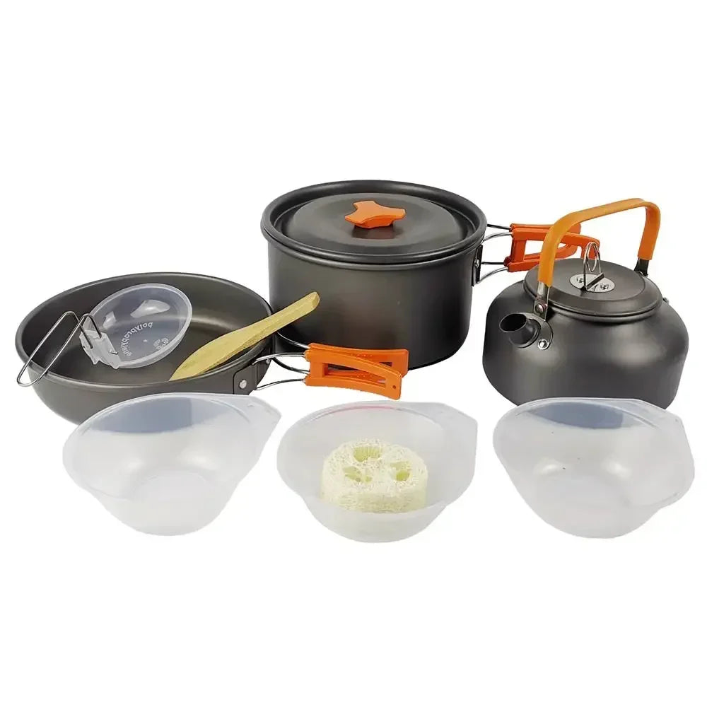 Camping Kochgeschirr Set aus Aluminium