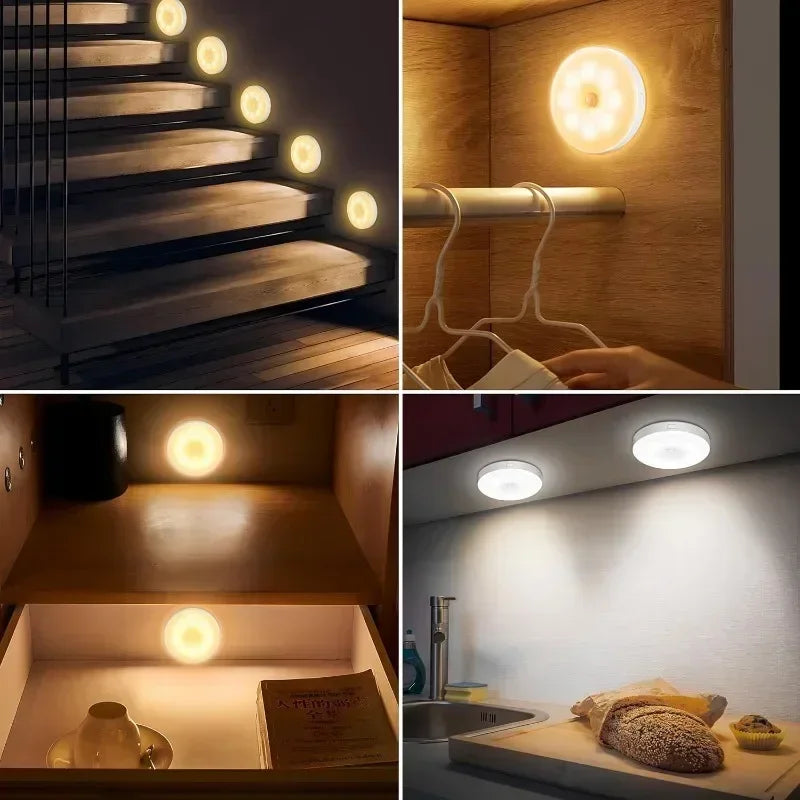Xiaomi Nachtlicht mit Bewegungssensor, wiederaufladbar per USB, magnetische LED-Lampe für Schlafzimmer, Küche, Schrank oder Tisch