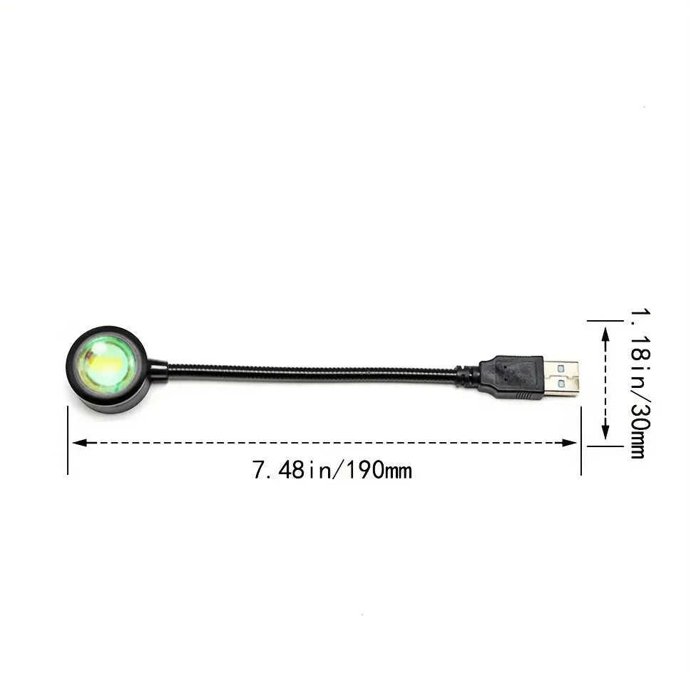 USB Sonnenuntergangs-Lampe – LED Ambiente-Licht für stimmungsvolle Raumdekoration, Sunset Lamp