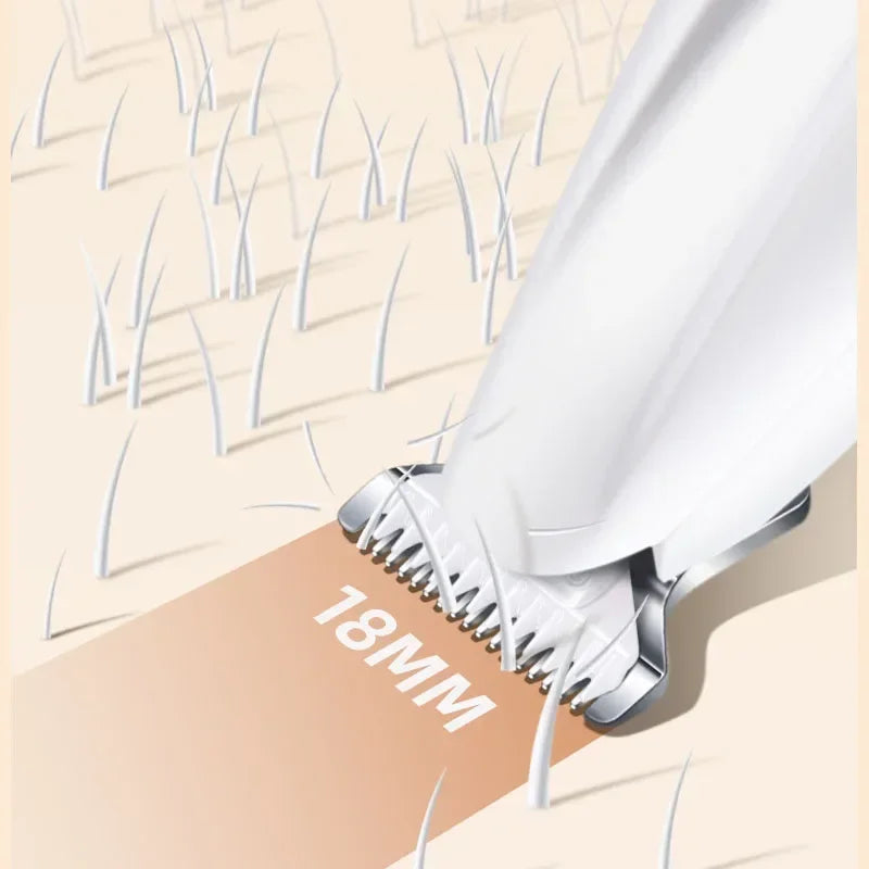 Professioneller Hundepfoten-Trimmer – LED-Licht, wasserdichtes Design & 18 mm Klinge für sanfte und präzise Fellpflege