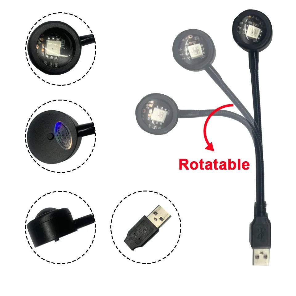 2er Set USB LED Sonnenuntergangslampe - Nachtlichtprojektor für Fotografie, Wandatmosphäre, Neonlichter für Partydekoration, LED Sunset Lamp