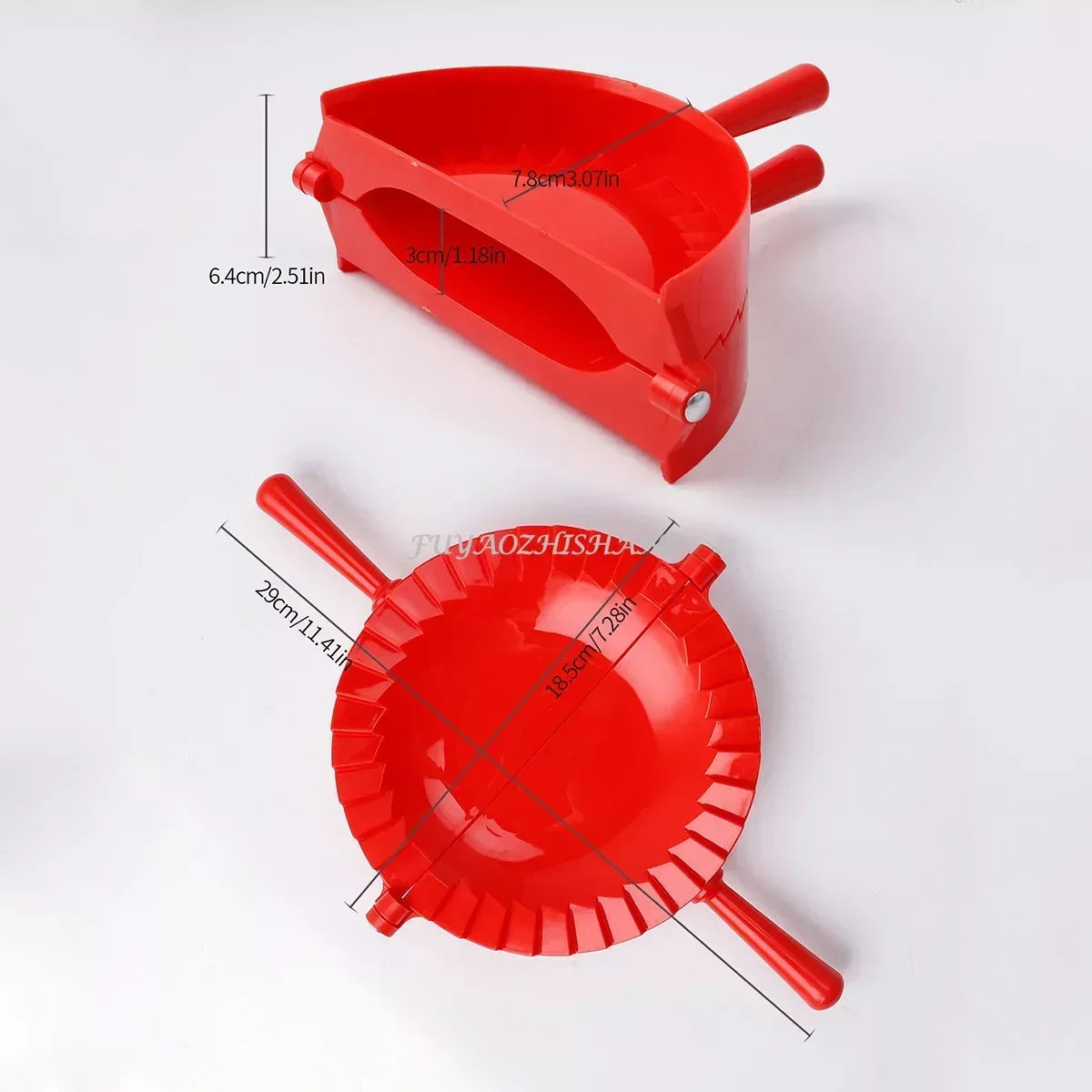 Kunststoff Teigtaschen Form: Kunststoff-Teigpresse für hausgemachte Dumplings, Ravioli und Pies