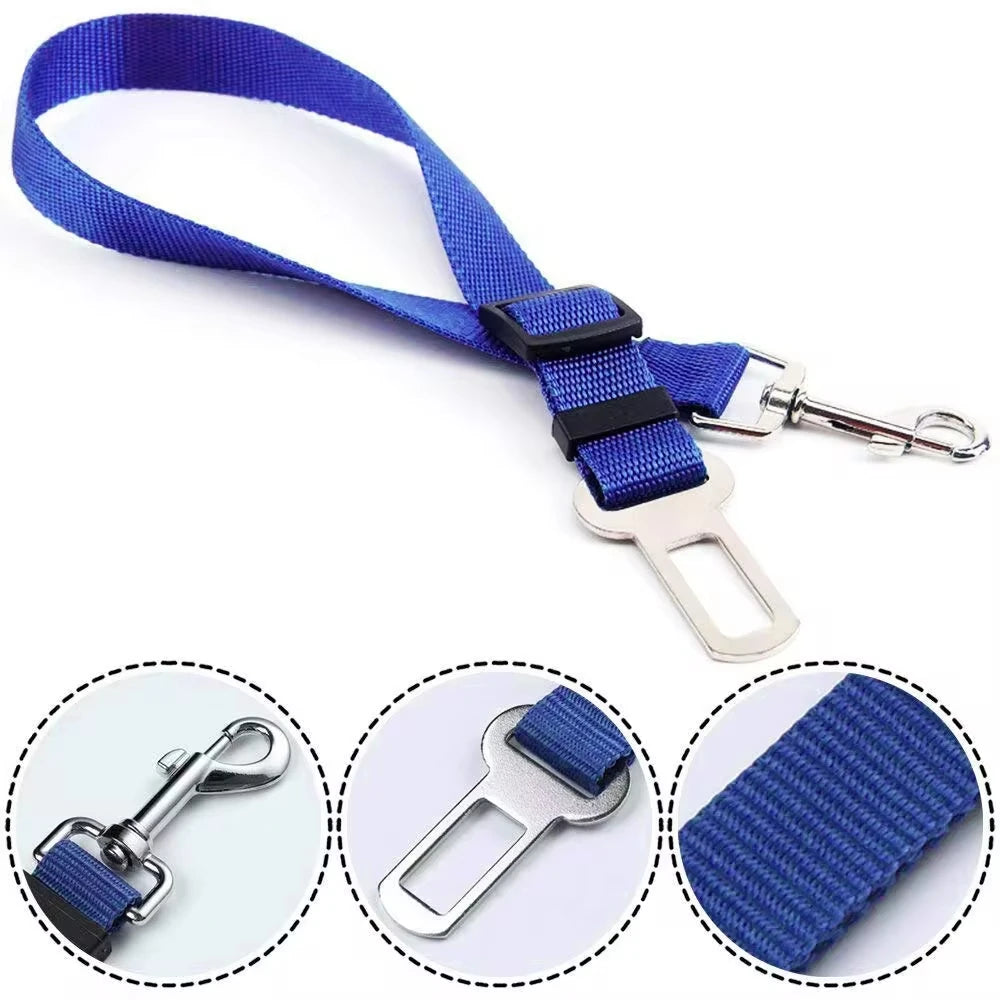 Hundesicherheitsgurt für Auto – Verstellbare Autoleine mit Halsband für Hunde, Reise-Sicherheitsgurt für Haustiere