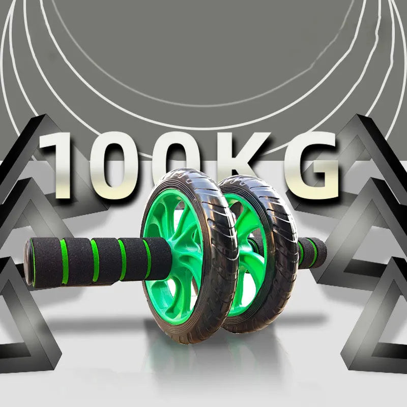 Bauchroller mit Doppelrollen – Fitnessgerät für effektives Bauchtraining, Geräuscharmer Roller für Männer und Frauen, Ideal zur Fettverbrennung