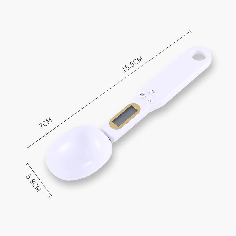 Digitale Mini-Löffelwaage - Elektronische Küchenwaage mit LCD-Anzeige, 0,1-500g Messbereich für Mehl, Milch und Kaffeepulver, Mini-Löffelwaage zum einfachen und genauen Abmessen