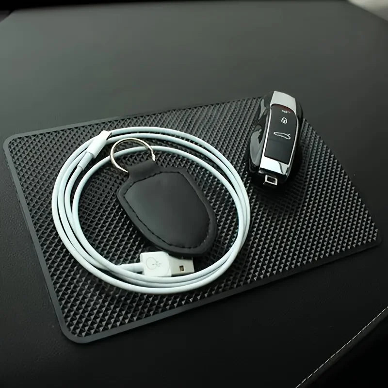 Hitzebeständige Rutschmatte für das Auto – Anti-Rutsch-PVC-Pads für das Dashboard, perfekte Halterung für Telefon und Sonnenbrillen im Innenraum