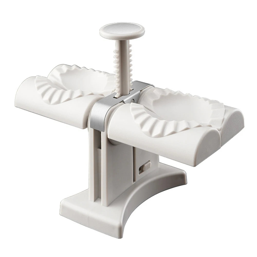 Elektrische Dumpling Maker Maschine mit Doppelkopf: Automatische Dumpling-Formungsanlage mit Pressform für Dumpling-Haut und manuellem Zubehör