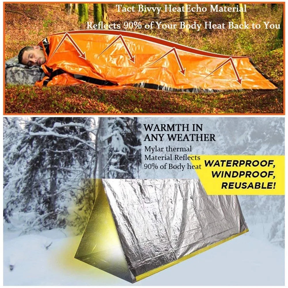 Wasserdichter Notfall-Schlafsack – Outdoor, Camping, Erste Hilfe