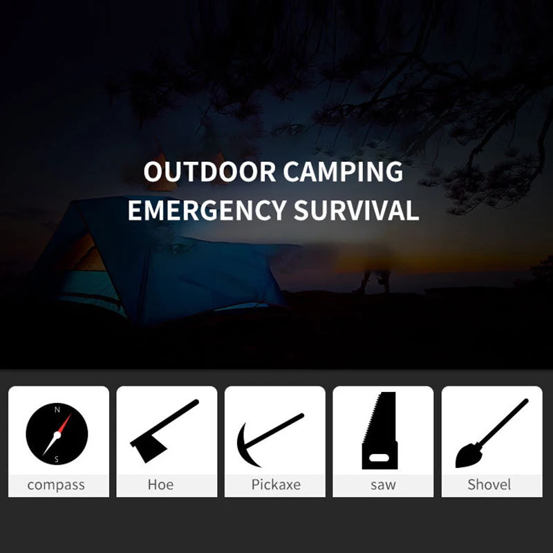 Multifunktionale faltbare Schaufel – Camping, Outdoor, Selbstverteidigung