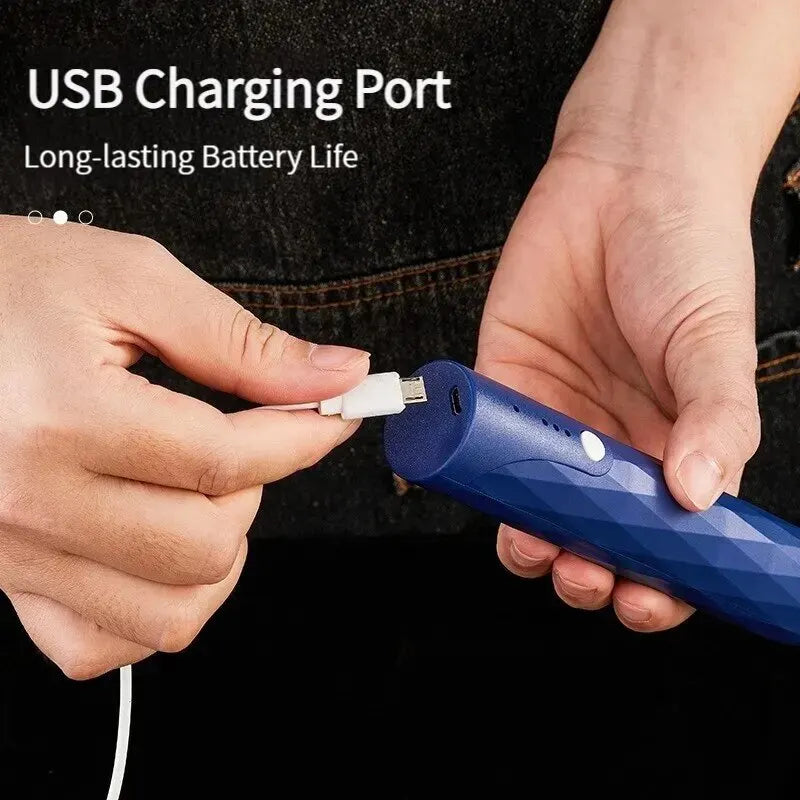 1 Stück Elektrischer Eierbesen mit 3 Geschwindigkeitsstufen – Tragbarer USB-Mixer für Milchaufschäumer, Handheld-Kaffee-Schneebesen, Küchen-Gadget für Haushalte