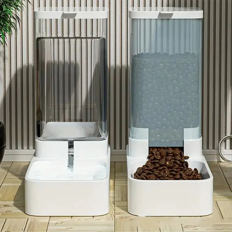 Automatischer Hunde-Futter- und Wasserspender – 1/2 Stück Set, selbstnachfüllend mit Schwerkraftsystem