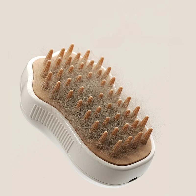 3-in-1 Pet Brush – Dampf-Kamm, Elektrischer Sprühkamm, Massage- und Haarentfernungskamm für die Haustierpflege von Katzen und Hunden