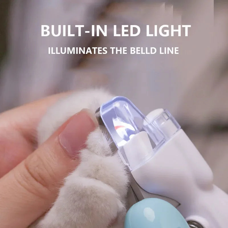 Professionelle Krallenschere mit LED – Für Haustiere jeder Größe, Sicheres Schneiden von Pfoten & Nägeln