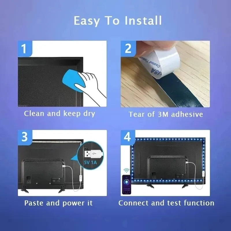 LED Strip 5V „Ice Tape“ – 5050 RGB, WiFi/Bluetooth, 5–10 m
